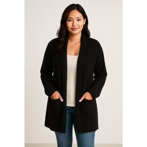 Barefoot Dreams Fuzzy Cardigan -short - thin spot in back of shoulder